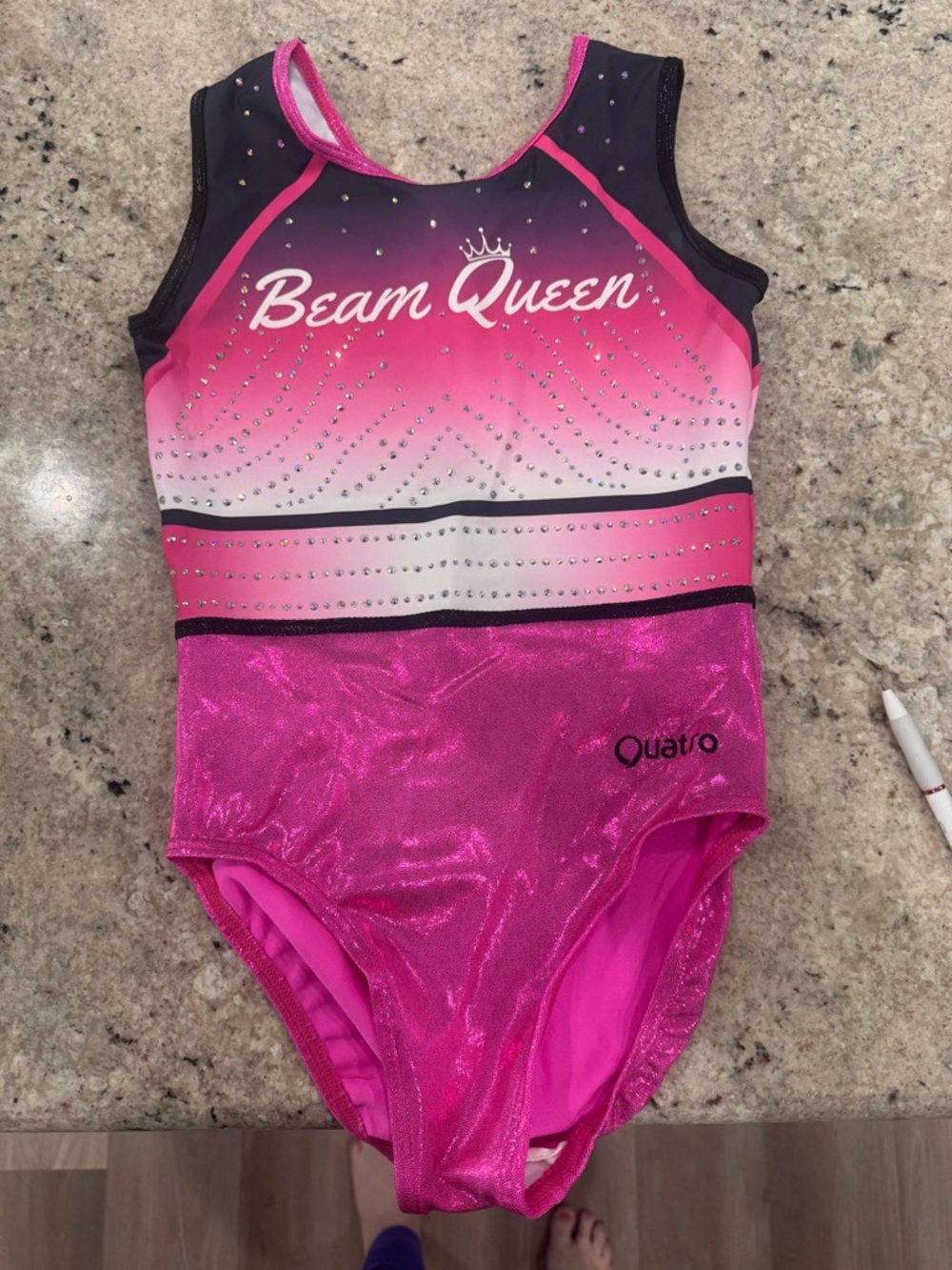 Beam Queen Pink Girls' Gymnastics Leotard